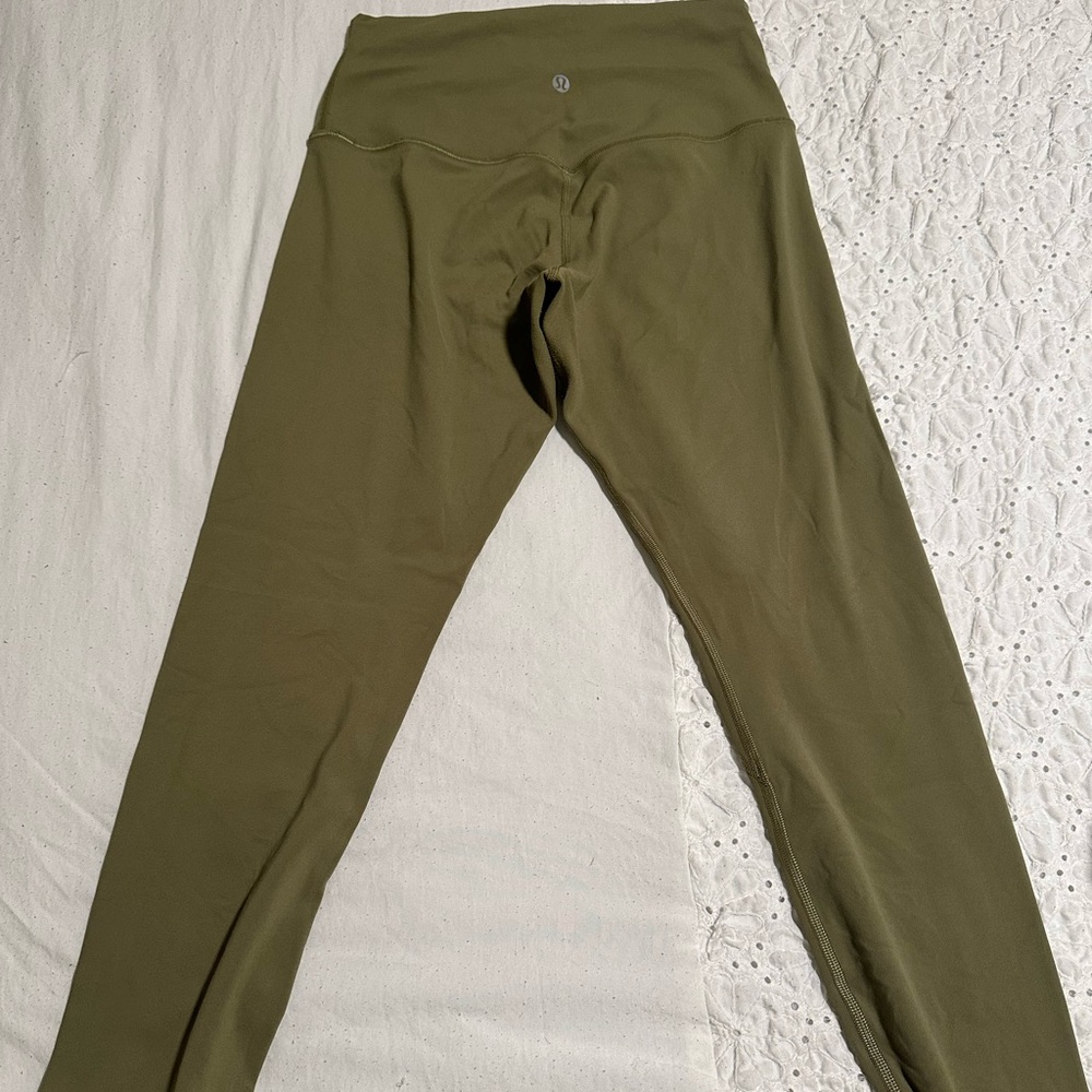 Olive green athletic leggings